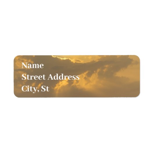 Sunlit Clouds Return Address Labels – Nature Theme (Voorkant)