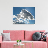 Sunlit Clouds Under Open Sky Canvas Afdruk (Insitu (Woonkamer))