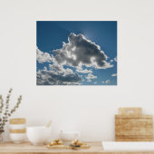 Sunlit Clouds Under Open Sky Poster (Keuken)
