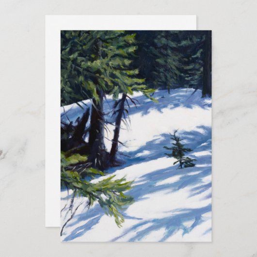 Sunlit Colorado Mountain Snow Scene Feestdagenkaart (Voorkant / Achterkant)