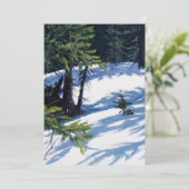 Sunlit Colorado Mountain Snow Scene Feestdagenkaart (Staand voorkant)