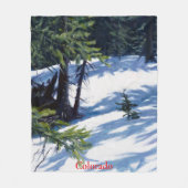 Sunlit Colorado Mountain Snow Scene Fleece Deken (Voorkant)