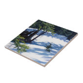 Sunlit Colorado Mountain Snow Scene Tegeltje (Zijkant)