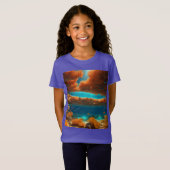 Sunlit Coral Dreams – Ocean Glow 3D T-shirt (Voorkant volledig)