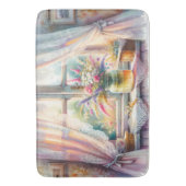 Sunlit Cottage Window Wildflowers Badmat (Voorkant Verticaal)