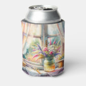 Sunlit Cottage Window Wildflowers Blikjeskoeler (Blikje Achterkant)