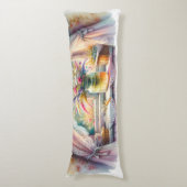 Sunlit Cottage Window Wildflowers Lichaamskussen (Voorkant Verticaal)