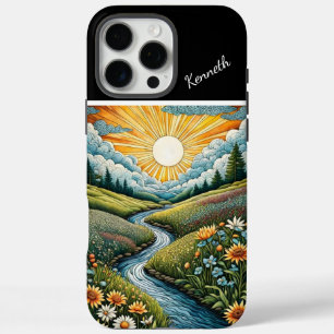Sunlit Creek door wilde bloemen iPhone 16 Pro Max Hoesje