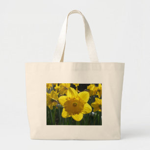 Sunlit Daffodil Grote Tote Bag