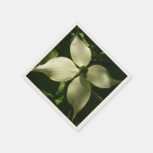 Sunlit Dogwood Blossom Spring Floral Servet (Hoek)