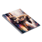 Sunlit Dreams Cat Cozy Feline Art Notitieboek (Rechterzijde)