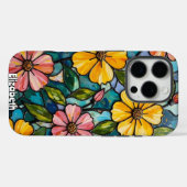 Sunlit Floral Glas in lood Case-Mate iPhone Case (Achterkant (horizontaal))