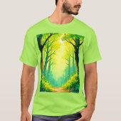 Sunlit Forest Path T-shirt (Voorkant)