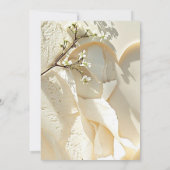 Sunlit Garden Heart on Warm Cotton Rag Wedding Kaart (Achterkant)