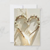 Sunlit Garden Heart on Warm Ivory Cotton RSVP Kaartje (Achterkant)