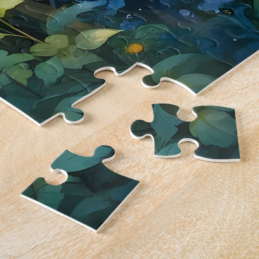 Sunlit Garden Pathway Gate Scene Legpuzzel (Zijkant)