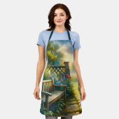 Sunlit Garden Pathway Gate Scene Schort (Gedragen)