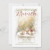 Sunlit Garden Tea Galentine Brunch Watercolor Kaart (Voorkant)