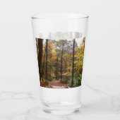 Sunlit Herfst Trail in Laurel Hill State Park Glas (Achterkant)