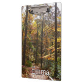 Sunlit Herfst Trail in Laurel Hill State Park Klembord (Links)