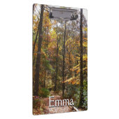 Sunlit Herfst Trail in Laurel Hill State Park Klembord (Rechts)