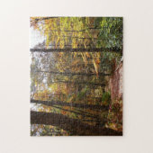 Sunlit Herfst Trail in Laurel Hill State Park Legpuzzel (Verticaal)