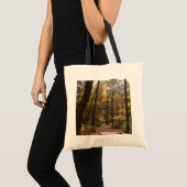 Sunlit Herfst Trail in Laurel Hill State Park Tote Bag (Voorkant (product))