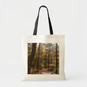 Sunlit Herfst Trail in Laurel Hill State Park Tote Bag (Voorkant)