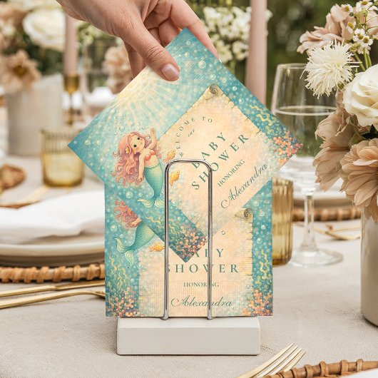 Sunlit Mermaid Reef Baby Shower Servet