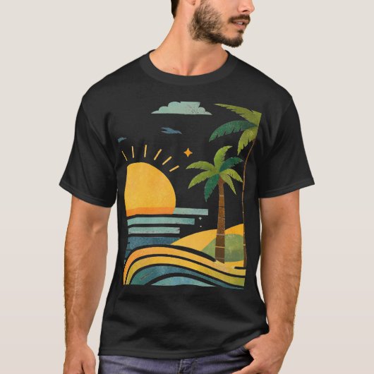 Sunlit Palm Escape T-shirt (Voorkant)
