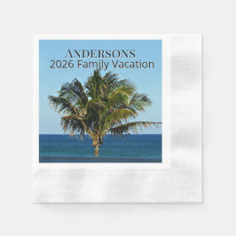 Sunlit Palm Outlook | Familienaam & Reisjaar Servet