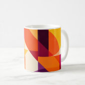 Sunlit Plum Orange Geometric Abstract Koffiemok (Voorkant rechts)
