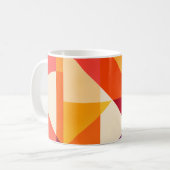 Sunlit Plum Orange Geometric Abstract Koffiemok (Voorkant links)
