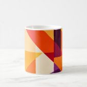Sunlit Plum Orange Geometric Abstract Koffiemok (Center)