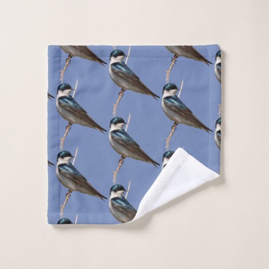 Sunlit Profile of a Tree Swallow Songbird Bad Handdoek (Wasdoekje)