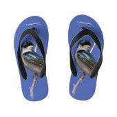 Sunlit Profile of a Tree Swallow Songbird Kinder Teenslippers (Voetbed)