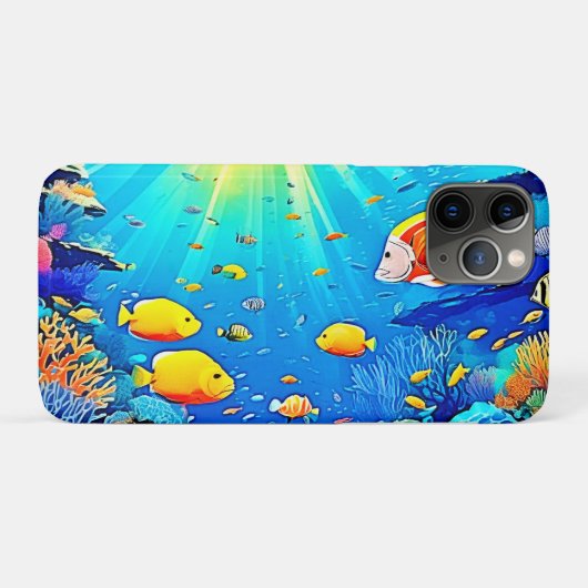 Sunlit Reef Life Glow Art Case-Mate iPhone Case (Achterkant (horizontaal))
