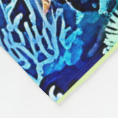 Sunlit Reef Life Glow Art Fleece Deken (Hoek)