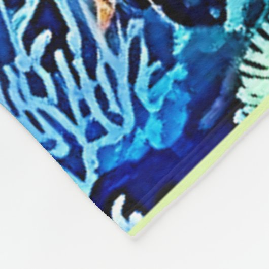 Sunlit Reef Life Glow Art Fleece Deken (Hoek)