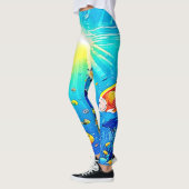 Sunlit Reef Life Glow Art Leggings (Links)