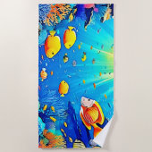 Sunlit Reef Life Glow Art Strandlaken (Voorkant)