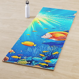 Sunlit Reef Life Glow Art Yogamat