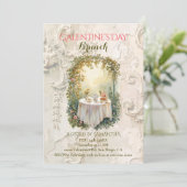 Sunlit Rococo Garden Arch Galentine Brunch Florals Kaart (Staand voorkant)