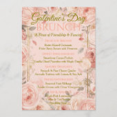 Sunlit Rococo Garden Galentine Brunch Florals Tea Kaart (Voorkant)