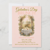 Sunlit Rococo Garden Galentine Brunch Florals Tea Kaart (Voorkant)