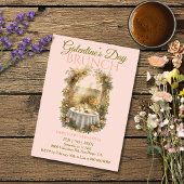 Sunlit Rococo Garden Galentine Brunch Florals Tea Kaart