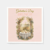 Sunlit Rococo Garden Galentine Brunch Table Floral Servet (Voorkant)
