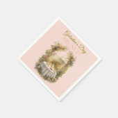 Sunlit Rococo Garden Galentine Brunch Table Floral Servet (Hoek)