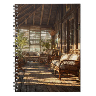 Sunlit Rustic Veranda Notitieboek