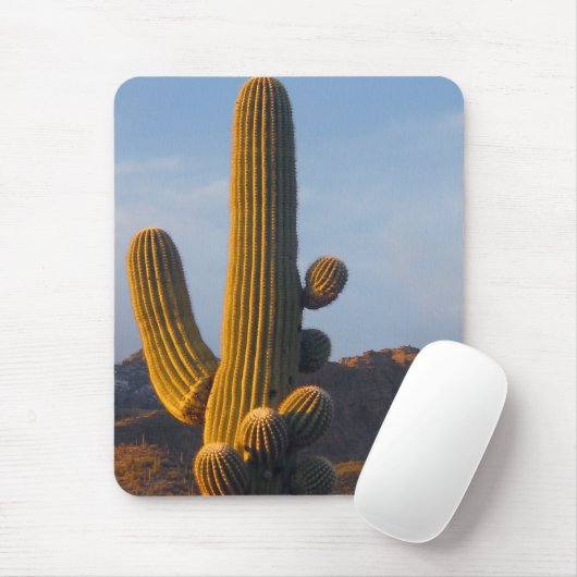 Sunlit Saguaro Cactus - Mousepad Muismat (Met muis)